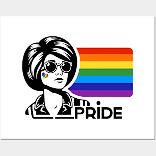 Lesbian Pride and LGBTQ flag Posters and Art